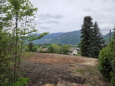 Programme logements neuf Panoramk à Voreppe; terrain avec vue sur le Vercors