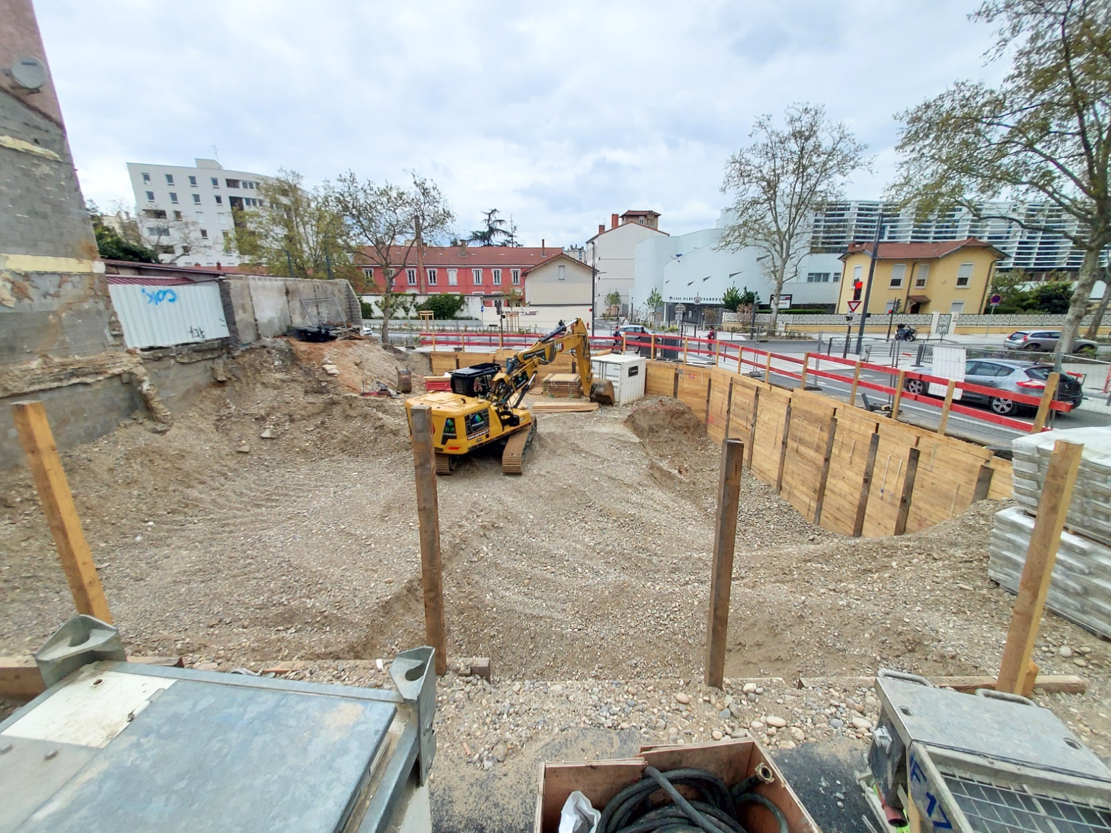 chantier ESKYS Katrimmo à Villeurbanne suite du terrassement